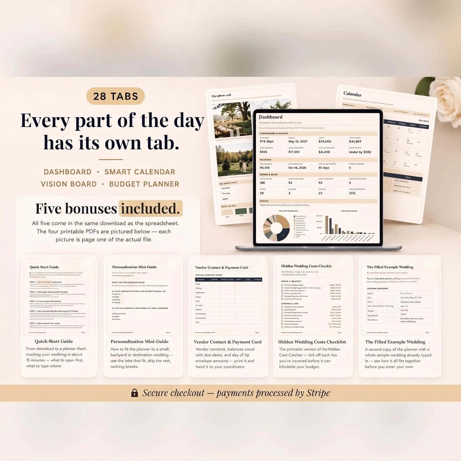 The Ultimate Wedding Planning Spreadsheet + 5 Bonuses